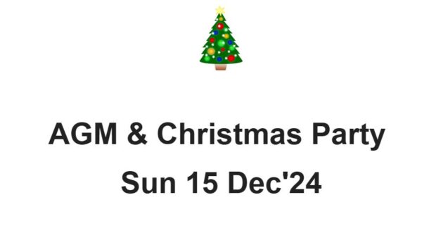 AGM & Christmas Party - Sunday 15th December 2024 - 3:45 PM To 9:30 PM ( Sydney event )