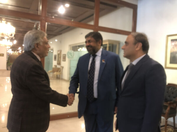 Farewell call for Admiral Ravindra Chandrasiri Wijegunaratne by Deputy PM Foreign Minister of Pakistan on 20th November 2024 01 (2)