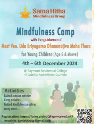 Sama Hitha Mindfulness Group Mindfulness Camp
