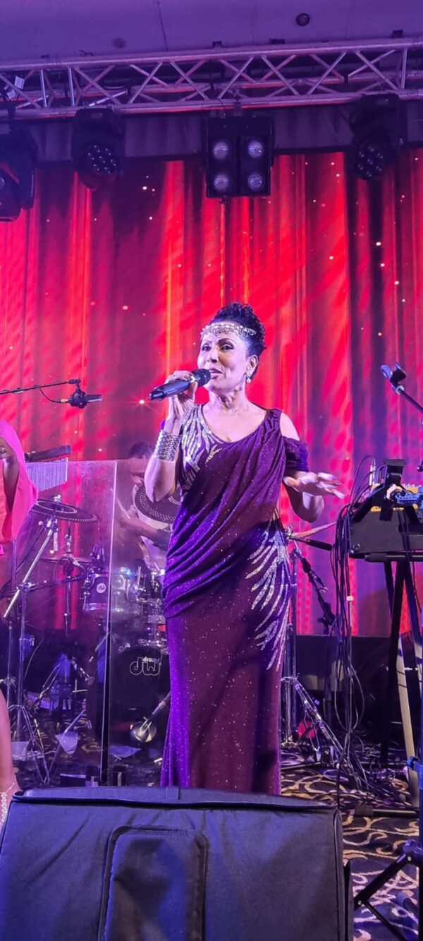 Corrine Almeida continues her reign as One of Sri Lanka's iconic performers at Holy Family Convent Bambalalitiya dinner dance in Melbourne.  - BY TREVINE RODRIGO IN MELBOURNE.