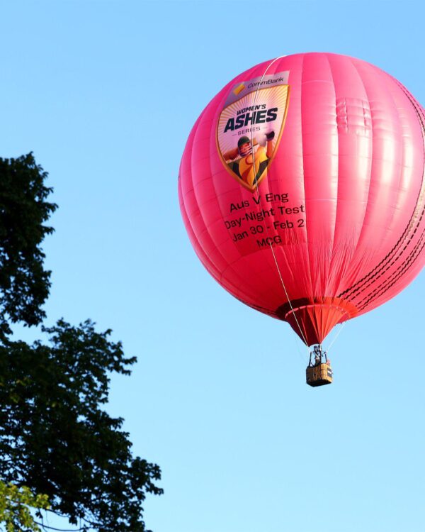 Giant Pink Cricket Ball Soars Over MCG for Women's Day-Night Test