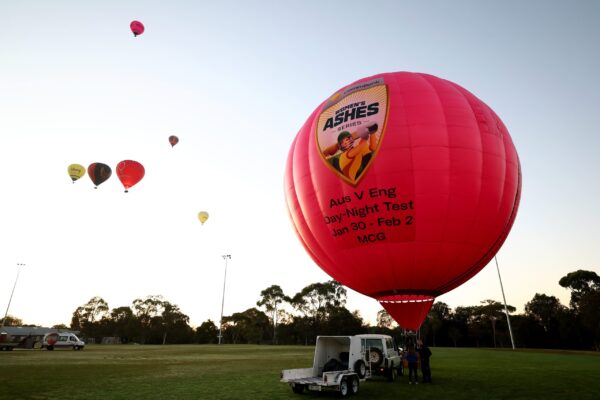 Giant Pink Cricket Ball Soars Over MCG for Women's Day-Night Test