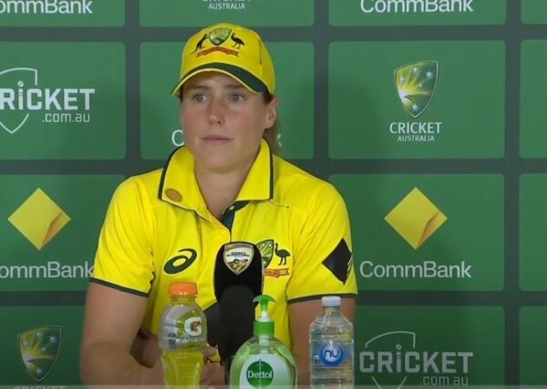 Media conference with Ellyse Perry (105) following Australia’s 122-run win against India