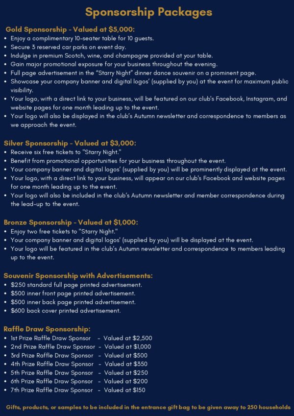 STARRY NIGHT - 10th MAY 2025 ( Melbourne Event )
