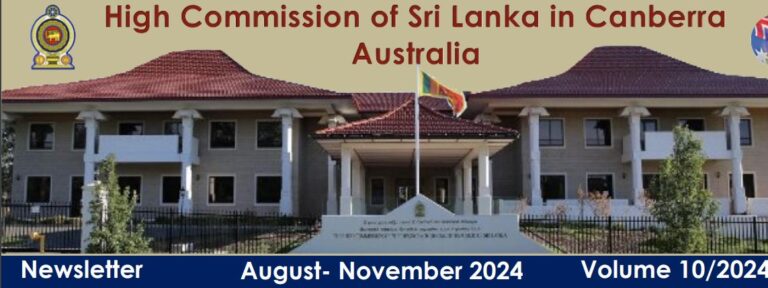 Sri Lanka High Commission Canberra – September to November 2024 Newsletter