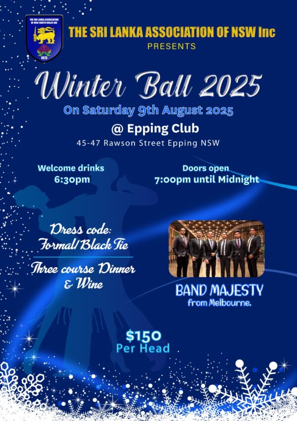 Winter Ball 2025 – 9th August 2025(Sydney event)