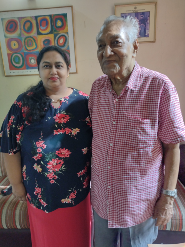 With his eldest daughter