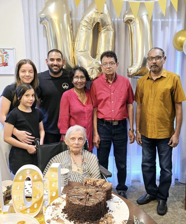 celebrate Carmen De Vos's 101st birthday.