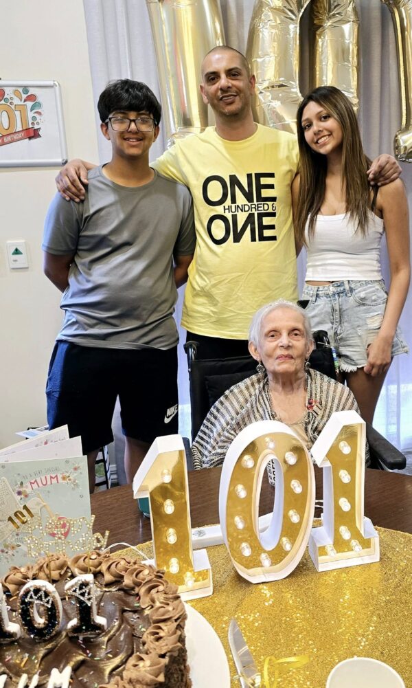 celebrate Carmen De Vos's 101st birthday.
