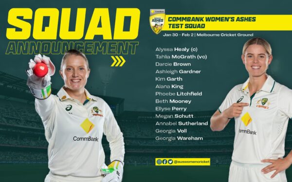 Australian squad named for historic CommBank Women's Ashes Test Match