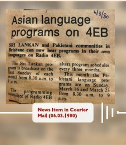 Voice of Lanka for 45 years on Radio 4EB - 2