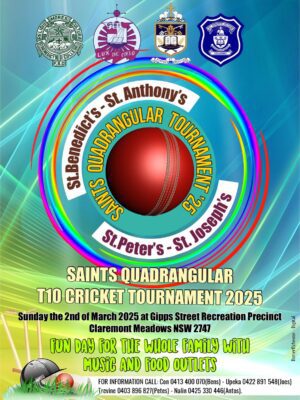 SAINTS QUADRANGULAR T10 CRICKET TOUNRMENT 2025 - 2nd March - ( Sydney Event )