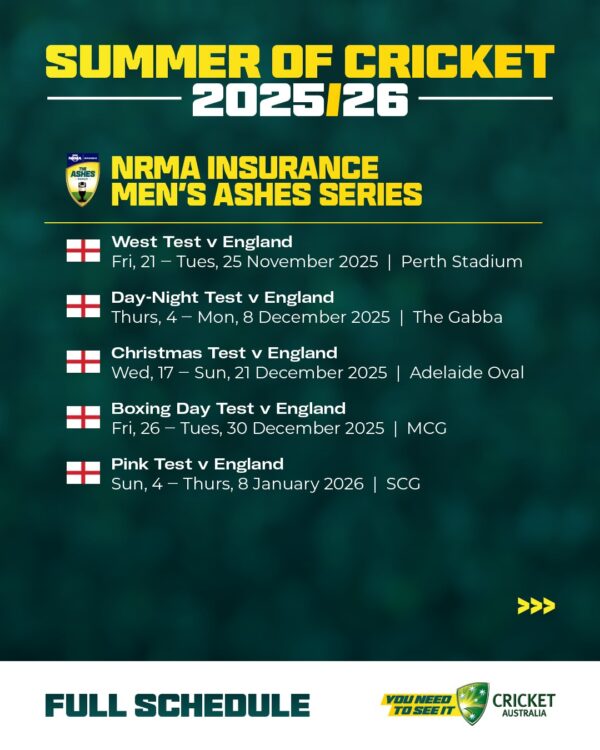 Cricket Everywhere in Season 2025-26 International Schedule