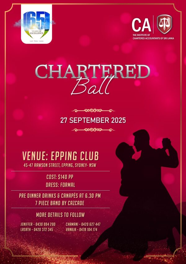 CHARTERED Ball - 27 SEPTEMBER 2025 ( Sydney Event )