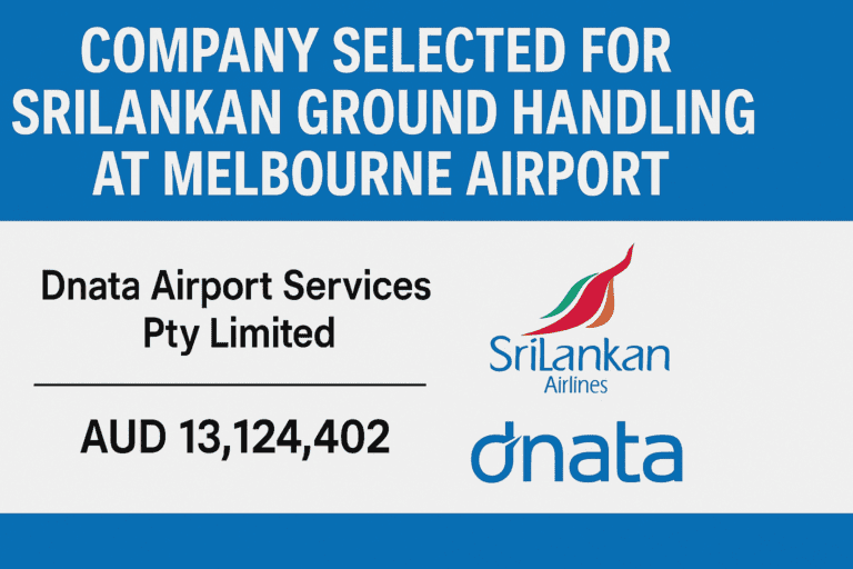 Company selected for SriLankan ground handling at Melbourne Airport
