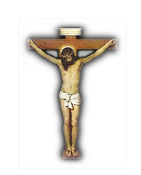 Statue of Jesus nailed to the Cross