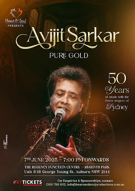 Avijit Sarkar Pure Gold Live in Concert Sydney 2025 - Sat 7th JUNE - 7:00 PM ( Sydney Event )
