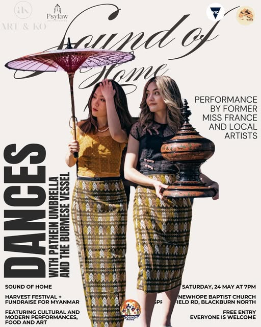 DANCES WITH PATHEIN UMBRELLA AND THE BURMESE VESSEL - SATURDAY, 24 MAY -7PM ( Melbourne Event )