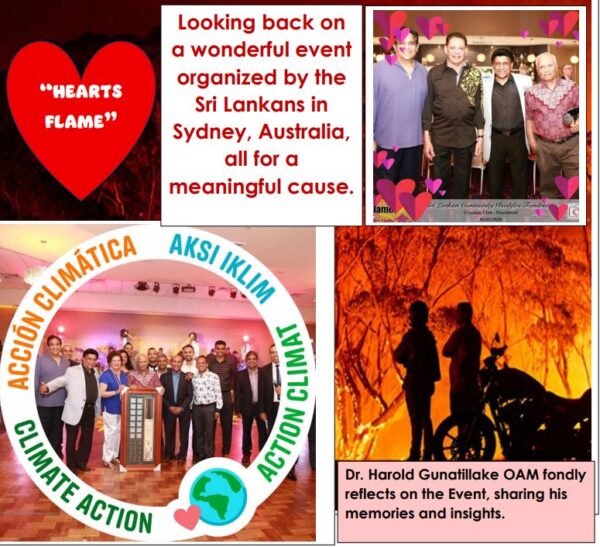 Hearts Aflame – Sydney Sri Lankan communities’ Bush fire Fund Raising Event - By Dr Harold Gunatillake