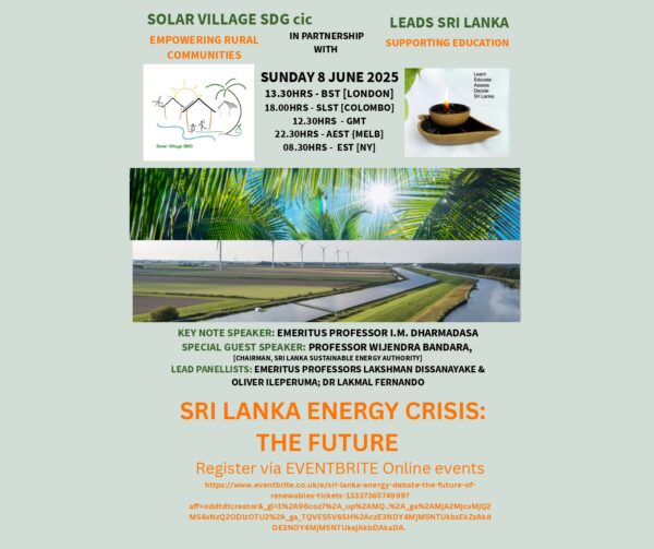 Sri Lanka Energy Crisis: The Future - By Nimal Chandrasena
