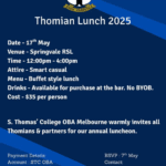 THOMIAN LUNCH 17TH MAY 2025