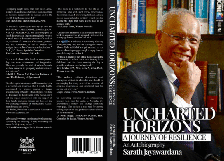 BOOK RELEASE | Uncharted Horizons: A Journey of Resilience By Dr Sarath Jayawardana