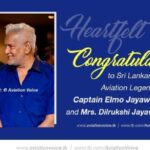 Congratulations to Sri Lankan Aviation Legend - Captain Elmo Jayawardena and Mrs Dilrukshi Jayawardena - Celebrating 50 Incredible Years of Love and Togetherness!