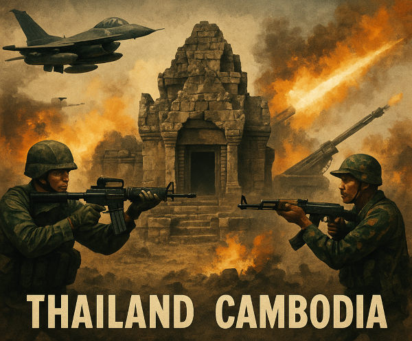 Thailand Cambodia border conflict 2025 , Ta Muen Thom temple clashes , Thailand Cambodia military escalation ,Ancient temple dispute Southeast Asia