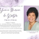 A CELEBRATION OF THE LIFE OF Yvonne Mirina de Kretser