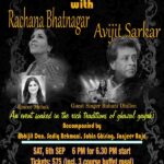 Shaam e Ghazal with Rachana Bhatnagar Avijit Sarkar - SAT, 6th SEP 6 PM ( Sydney Event )