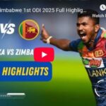 Sri Lanka vs Zimbabwe 1st ODI 2025 Full Highlights