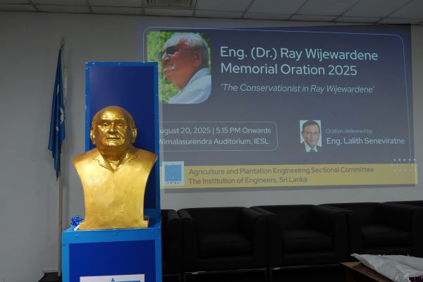 Eng (Dr.) Ray Wijewardena Memorial Oration 2025 – by Lalith Seneviratne