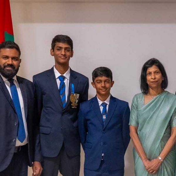 Thomians Shine in Dubai: S. Thomas’ College Karting Team Meets Ambassador Arusha Cooray After Podium Finish at Sodi World Series