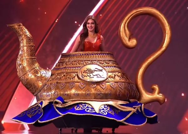 Miss Universe Sri Lanka 2025 , Lihasha Lindsay White , Sri Lanka national costume Miss Universe , Lihasha Lindsay White national costume Miss Universe , Ceylon Tea national costume , Sri Lanka at Miss Universe 2025