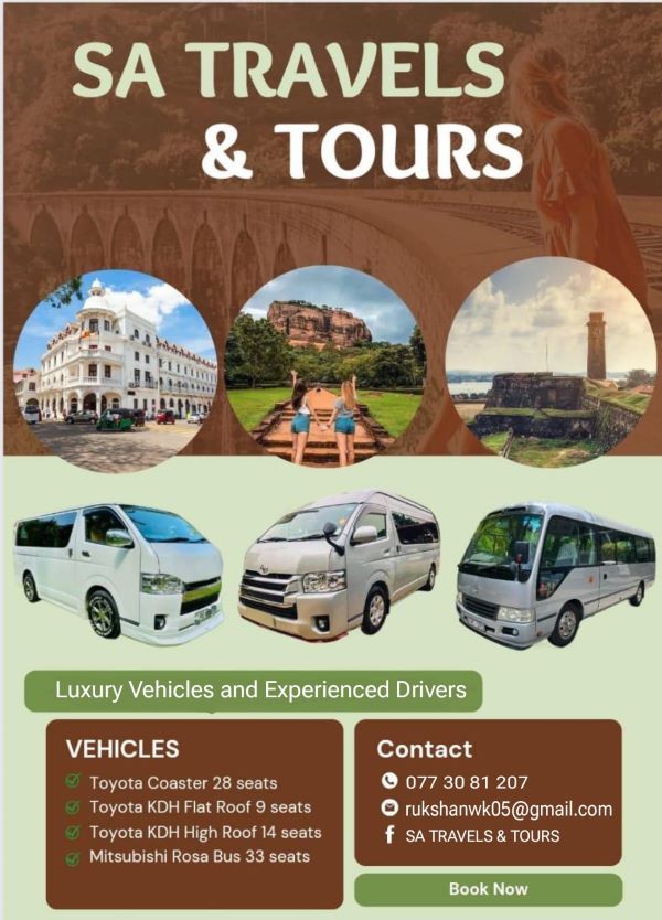 SA Travels and Tours – Van Hire and Tours in Sri Lanka