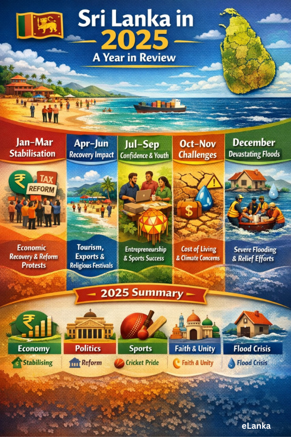 Sri Lanka in 2025 — A Year in Review (Timeline) JAN–MAR | Stabilisation & Adjustment - By eLanka