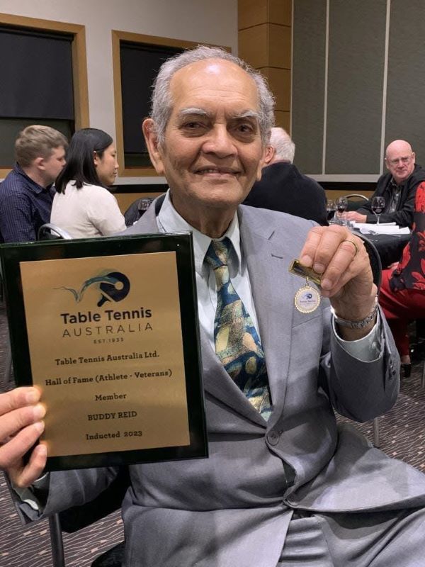 Dr Buddy Reid inducted to The Hall of Fame by Table Tennis Australia.