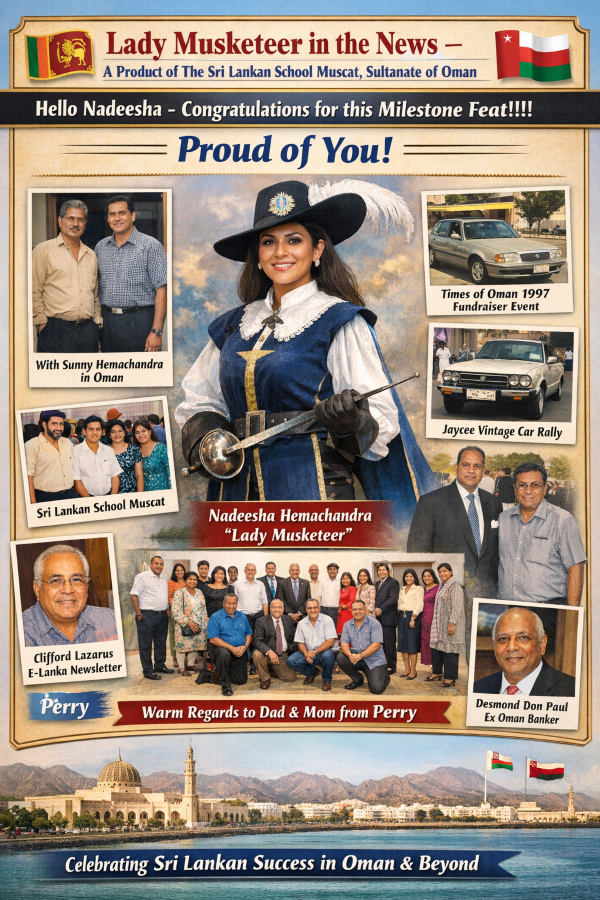 Lady Musketeer in the News - A Product of The Sri Lankan School Muscat Sultanate of Oman