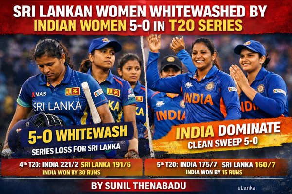 SRI LANKAN WOMEN WHITEWASHED BY INDIAN WOMEN 5-0 IN T20 Bilateral Series