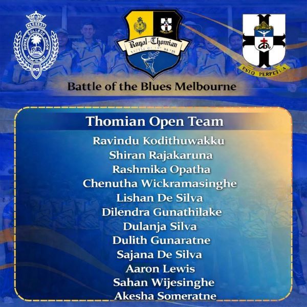 Thomian Open Team – Battle of the Blues Melbourne