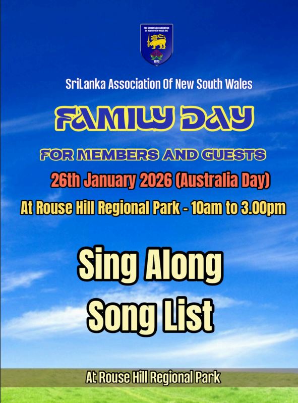 SriLanka Association Of New South Wales - FAMILY DAY