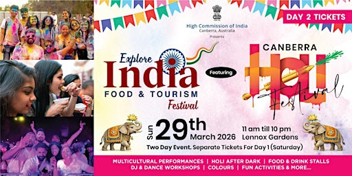 Holi Hai Canberra - Let the celebrations begin - 28th & 29th March 2026 - Lennox Gardens (Canberra event)