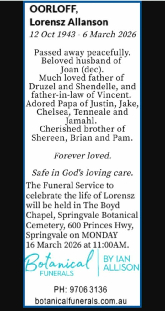 OORLOFF LORENSZ OORLOFF-eLanka