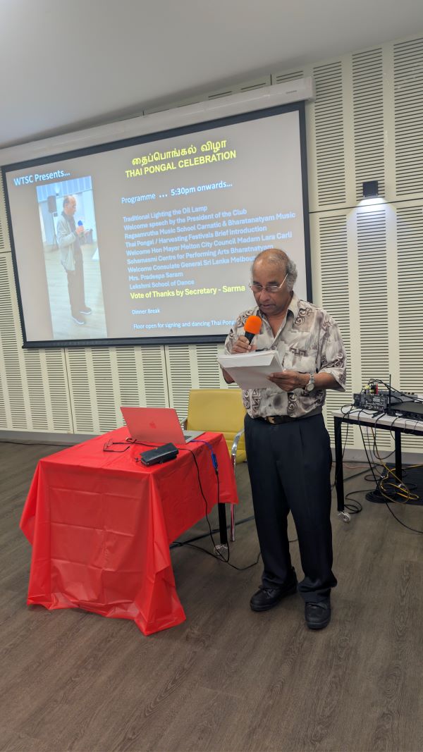 Thai Pongal Celebration – Western Tamil Senior Club Victoria (WTSC) - 14 March 2026 - Written by Logan Nathan