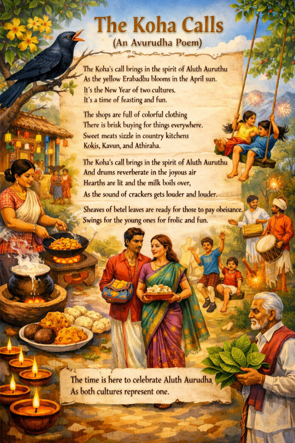 The Koha Calls ( An Avurudha poem ) - by Charmaine Candappa