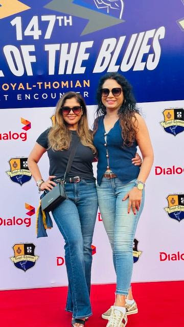 Two California Beauties at the 147th Battle of the Blues in Colombo Achala Weerasinghe and Sajee Perera
