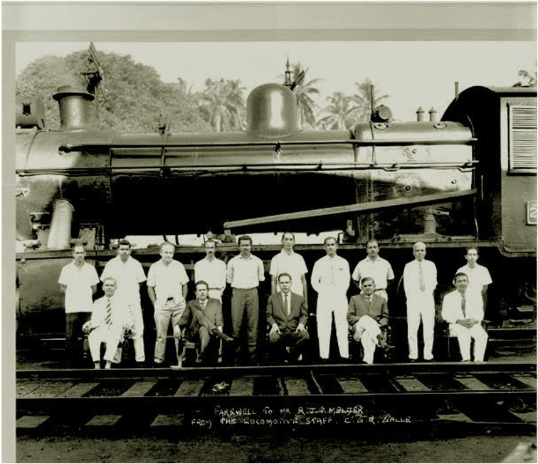 Victor Melder at Galle in 1967 when he quit the CGR