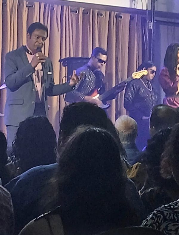 World’s first concert a blind orchestra backing a recording artiste from Australia