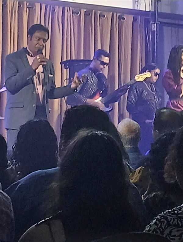 World’s first concert a blind orchestra backing a recording artiste from Australia