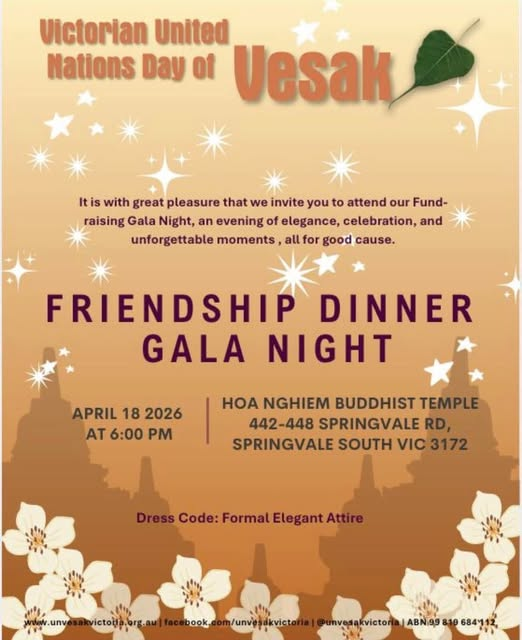 Victorian United Nations Day of Vesak-APRIL 18 2026 AT 6:00 PM